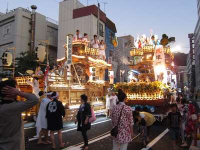 山車コンクールの様子